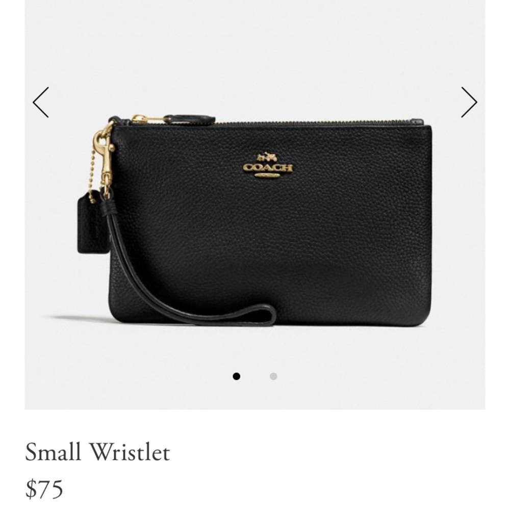 Coach Black leather Wristlet